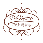 Designer Address Stamp with oval swirl design.